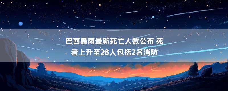 巴西暴雨最新死亡人数公布 死者上升至28人包括2名消防
